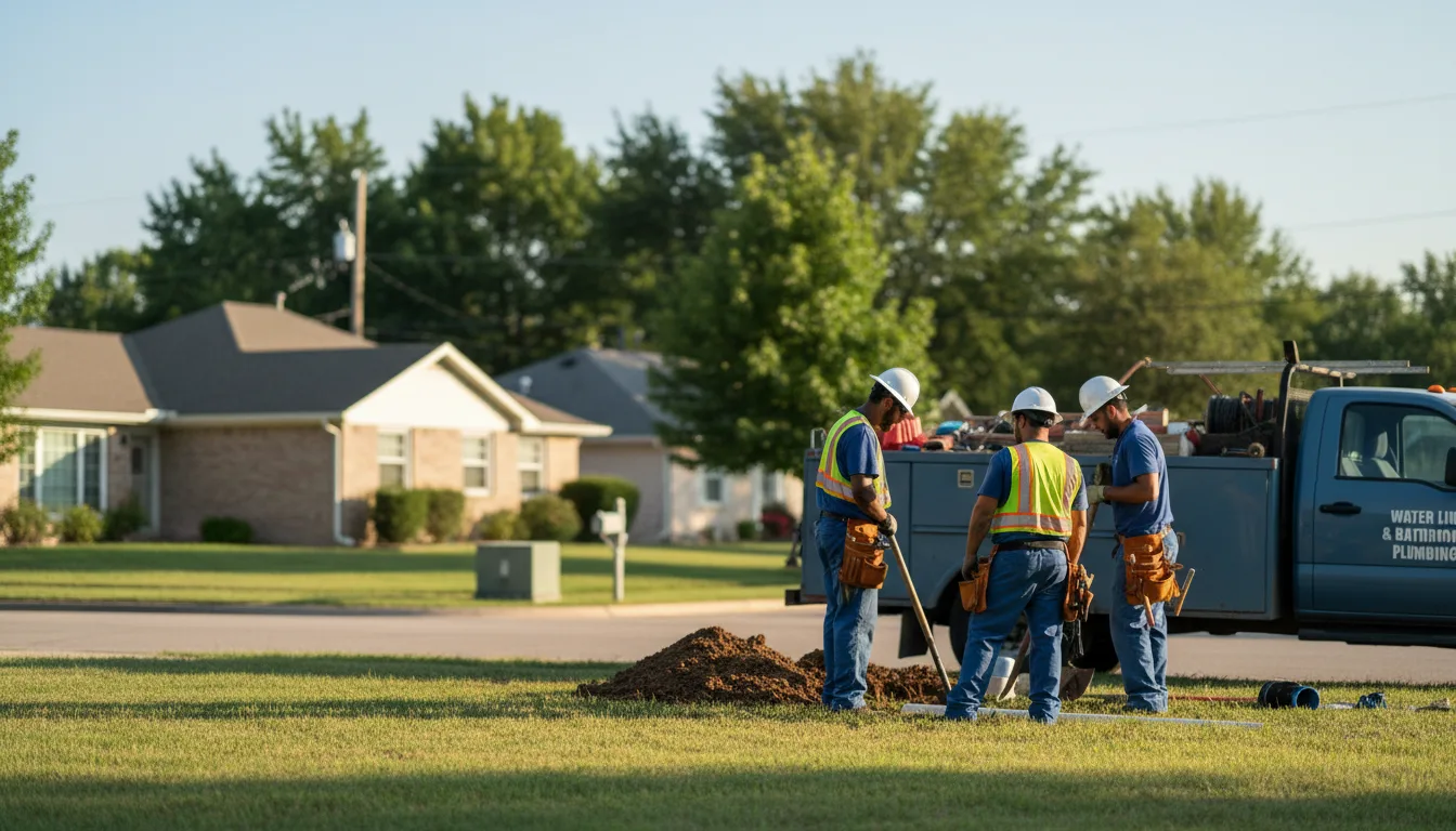 Residential water line and bathroom plumbing service in Everett, PA
